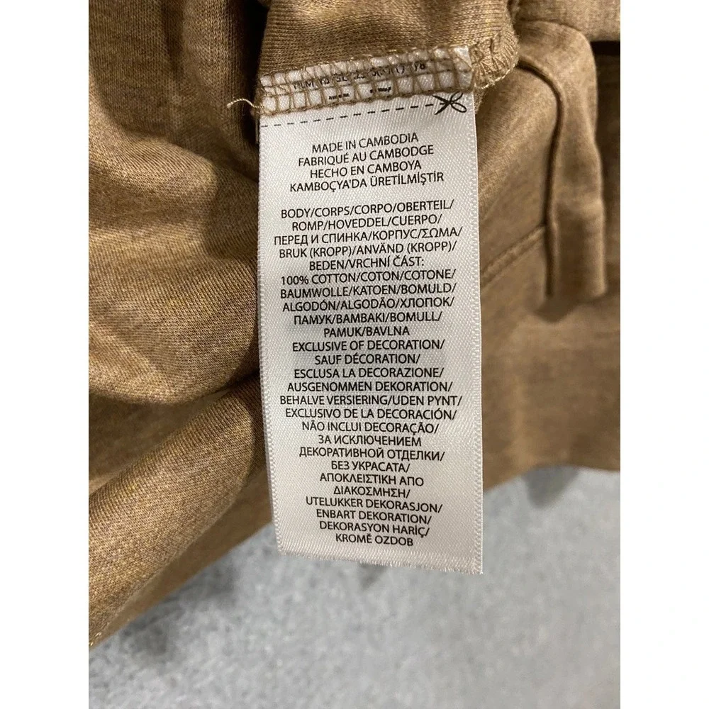 Polo Ralph Lauren Polo Shirt Mens 2XB Brown Long Sleeve Cotton Flesh Pony